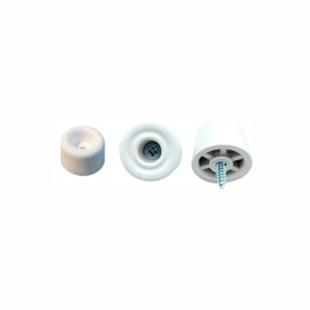 ARRET DE PORTE ROND + VIS A BOIS 5*50 + CHEVILLE 8