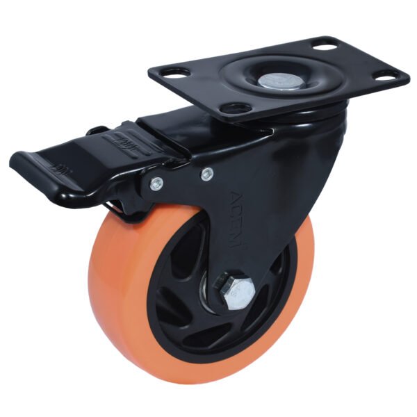 801300-Roulette-pivotante-PU-avec-platine-a-visser-blocage-totale-copie-600x600